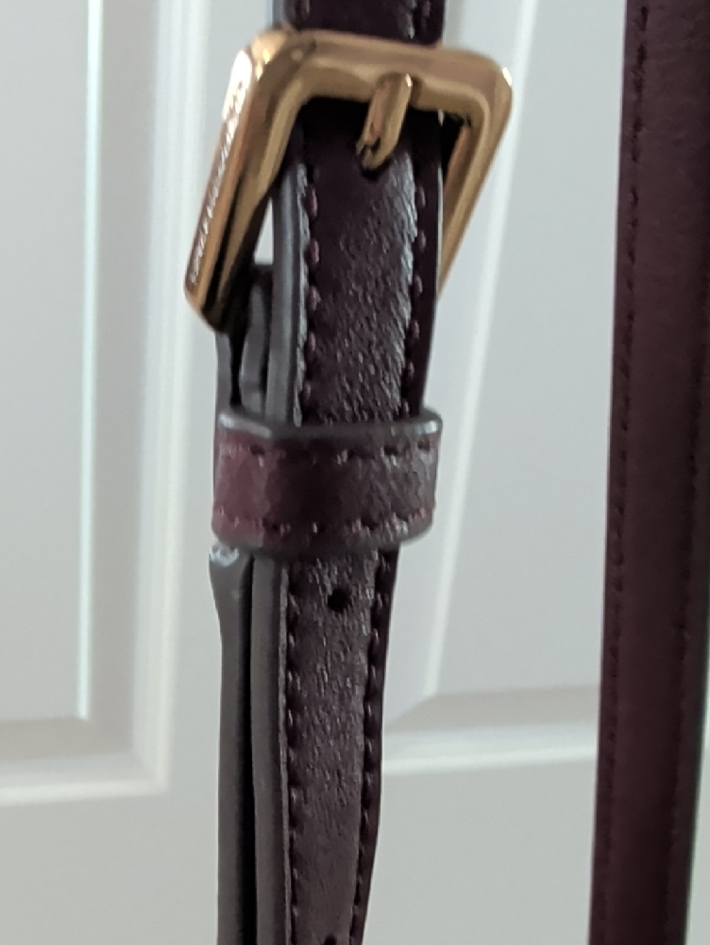 Karl Lagerfeld Plum Crossbody Shoulder Bag with Gold Hardware - Picture 6 of 6